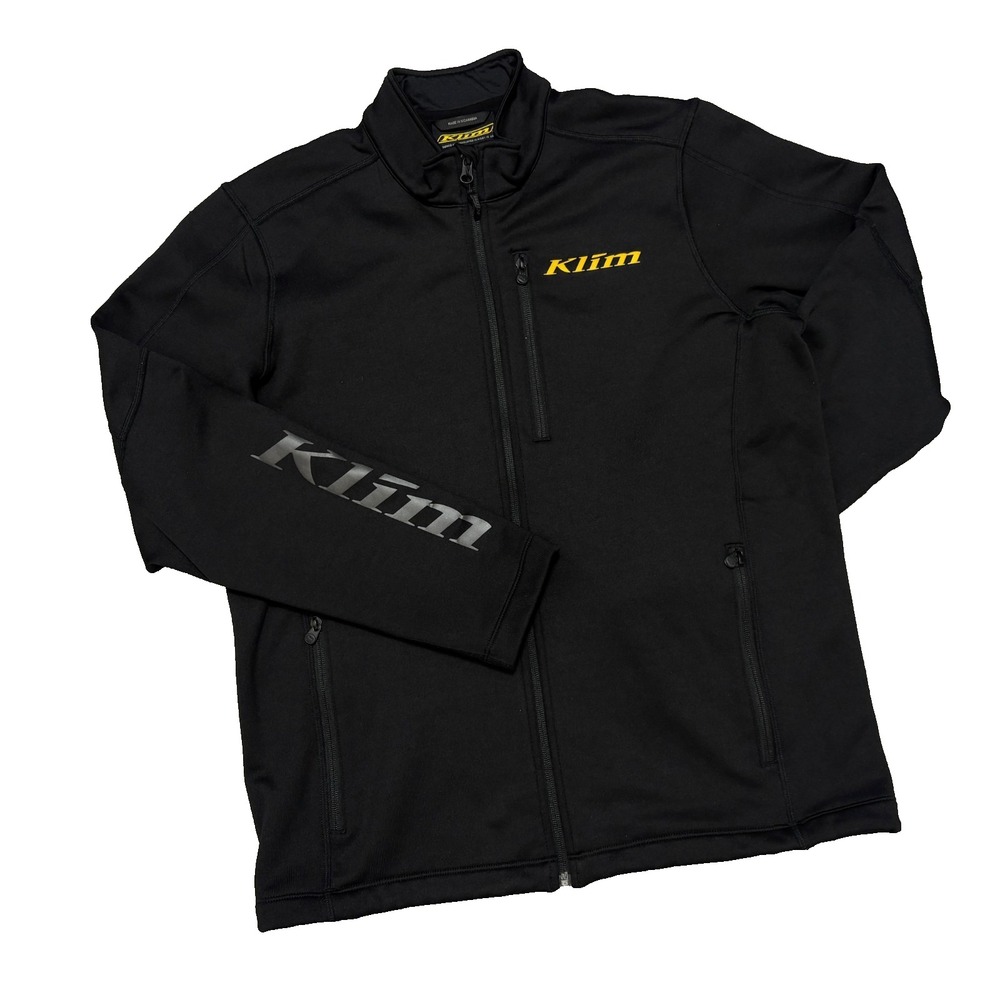 Klim Inferno Jacket Mens Large Black Full Zip Fleece Snowmobile Moto Coat Light